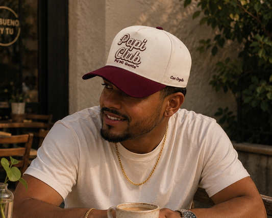 Papi Club Burgundy/Cream Snapback