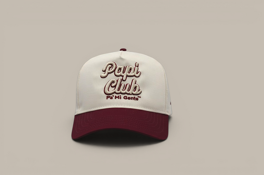 Papi Club Burgundy/Cream Snapback